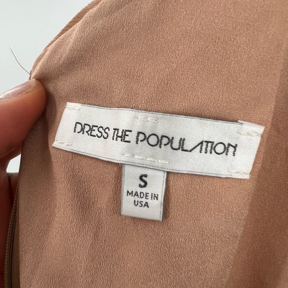 Dress the population brown sequin halter dress S - Picture 8 of 11